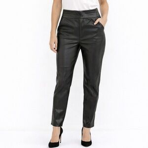 7 For All Mankind Faux Black Leather Pants.